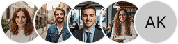 Collection of investor avatars displayed in the Pioneer Ledgmere trading review section